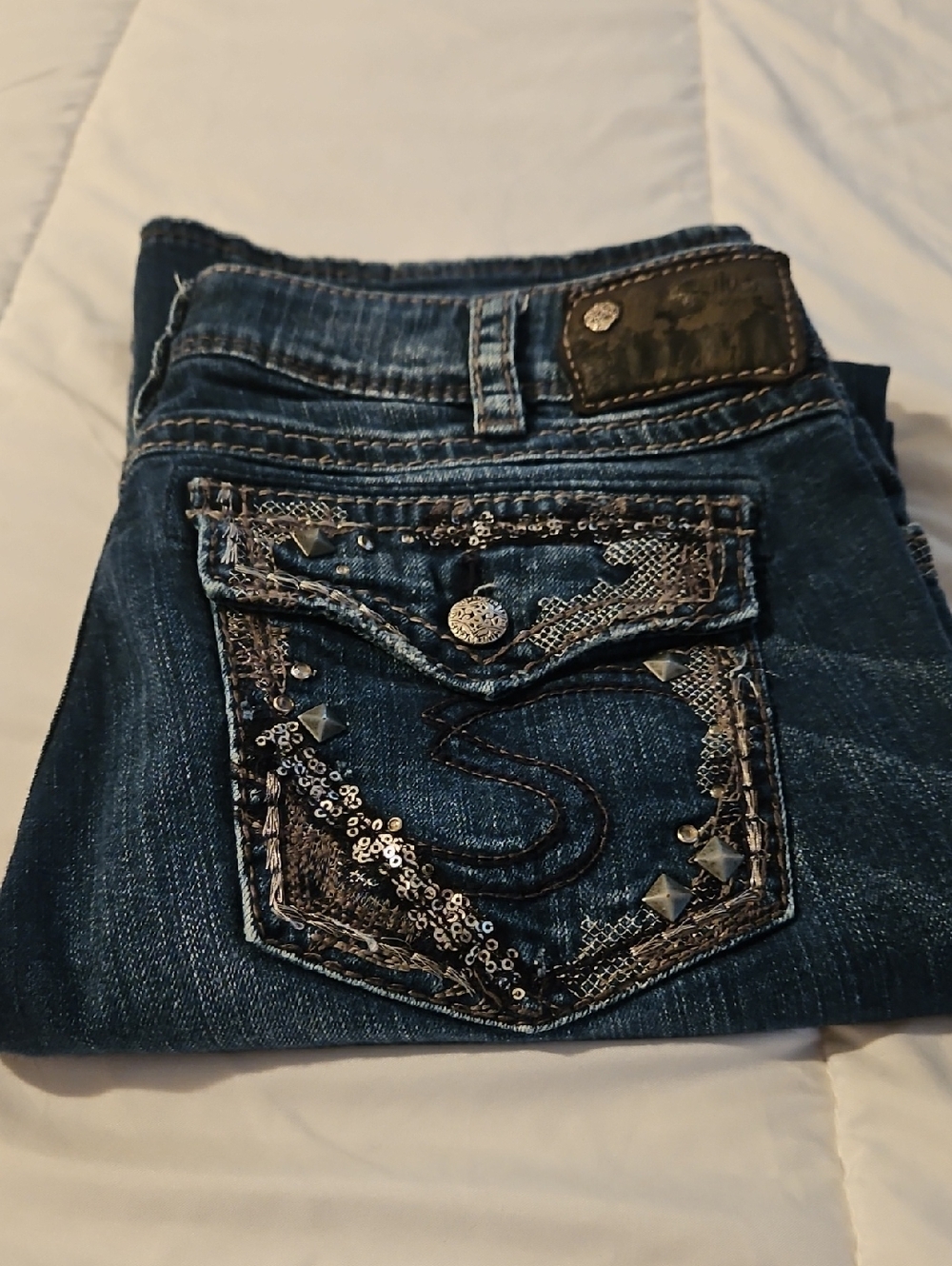 Silver Jeans Co. Women's Dark Indigo Skinny Jeans with Contrast Stitching